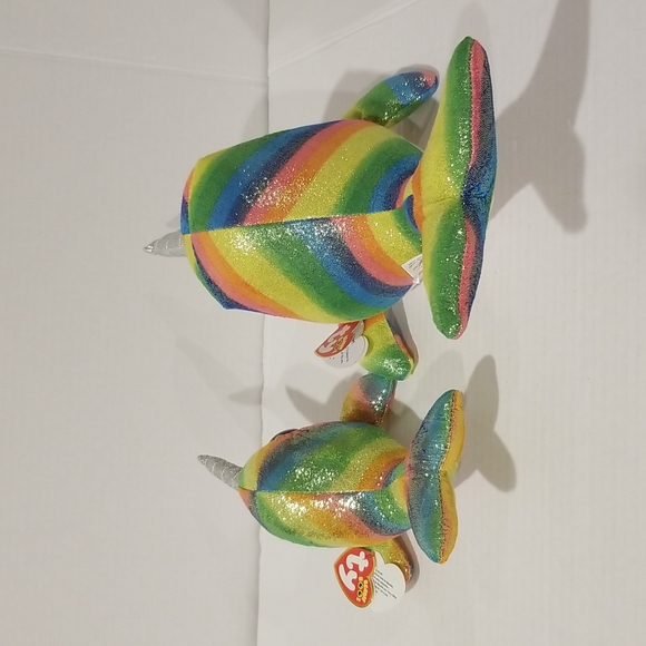 2 NORI the Narwhal small Medium Beanie Boo soft plush toy stuffed animal unicorn - Picture 4 of 5